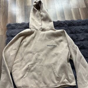 Essentials Men's Beige Hoodie Sweater